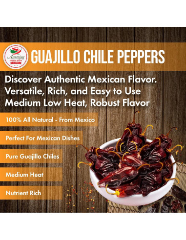 Chiles Guajillo Secos 113.4 g Amazing Chiles & Spices - Sabor Suave