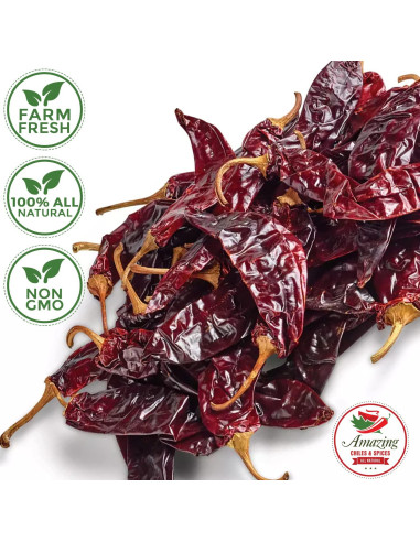 Chiles Guajillo Secos 113.4 g Amazing Chiles & Spices - Sabor Suave