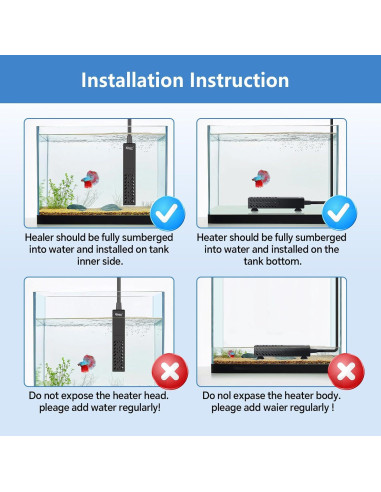 Calentador de Acuario Hygger 10W Cerámica Mini 26C