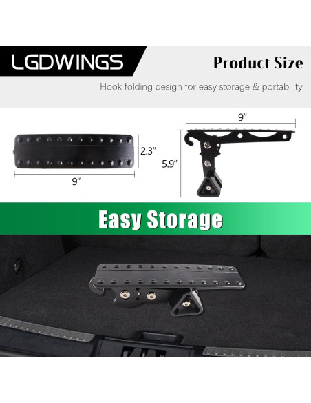 Escalón Plegable para Coche LGDWINGS 181 kg Antideslizante