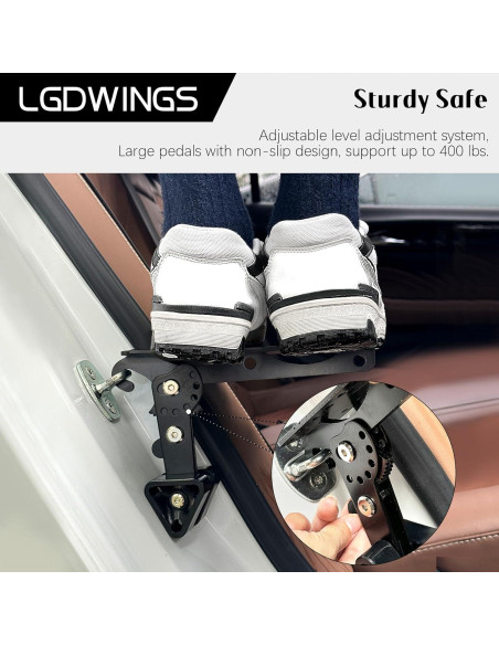 Escalón Plegable para Coche LGDWINGS 181 kg Antideslizante