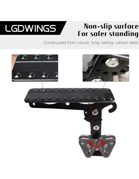 Escalón Plegable para Coche LGDWINGS 181 kg Antideslizante