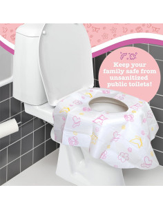 Cubiertas desechables para inodoro POTTY SHIELDS - Floral, 12 unidades 2