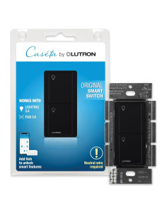 Interruptor de Luz Inteligente Lutron Caseta Negro 6A 3 Vías