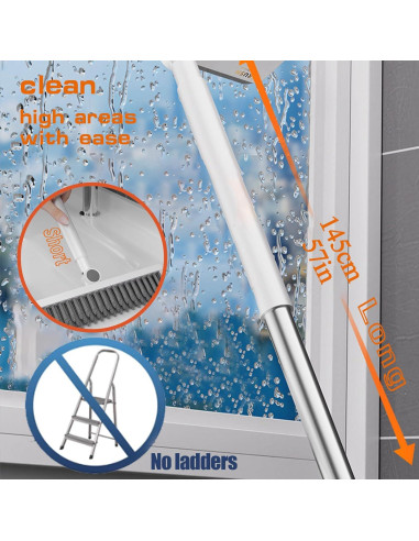 Cepillo de Fregado 3 en 1 YSDSDAKA Ajustable 145 cm Azul