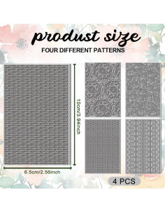 Juego de 4 Hojas de Textura de Arcilla Polimérica Boho ACRNIGHEET 2