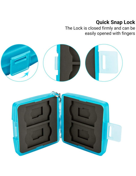 Estuche para Tarjetas de Memoria Jinjiacheng MC-11B Azul 8 Ranuras