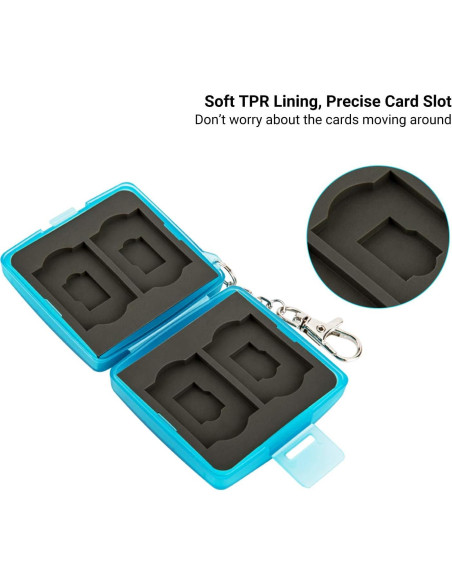 Estuche para Tarjetas de Memoria Jinjiacheng MC-11B Azul 8 Ranuras