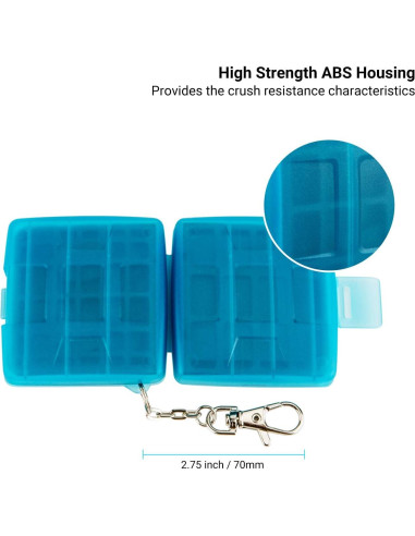 Estuche para Tarjetas de Memoria Jinjiacheng MC-11B Azul 8 Ranuras