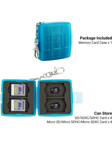 Estuche para Tarjetas de Memoria Jinjiacheng MC-11B Azul 8 Ranuras