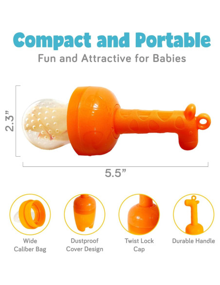 Extractor de Frutas para Bebés Ashtonbee - Silicona Grado Alimenticio Extractor de Frutas para Bebés Ashtonbee - Silicona Grado Alimenticio