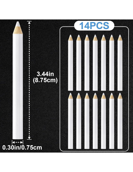 PAGOW 14 Lápices de Costura Lavables para Tela - Marcadores Blancos