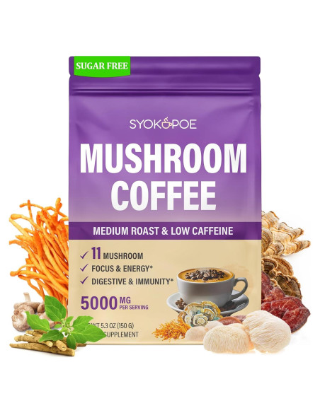 Café de Hongo Orgánico Syokupoe 150g - 11 Hongos + 8 Adaptógenos