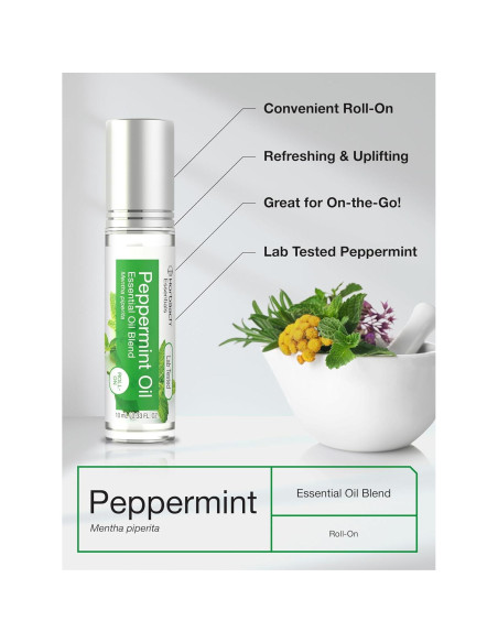 Aceite Esencial de Menta Roll-On Horbach 9.8 ml x2