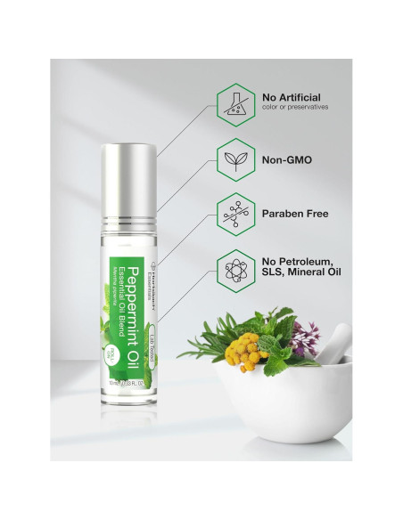 Aceite Esencial de Menta Roll-On Horbach 9.8 ml x2