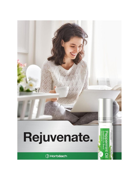 Aceite Esencial de Menta Roll-On Horbach 9.8 ml x2