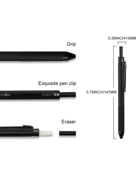 Bolígrafo Multifuncional 4 en 1 SMTTW con Lápiz 0.5mm