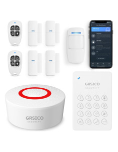 Sistema de Alarma Inalámbrico GRSICO 9 Piezas WiFi 120dB