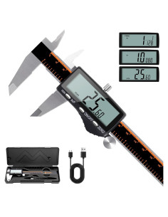 Calibre Digital Recargable HARDELL 6 Pulgadas Acero Inoxidable