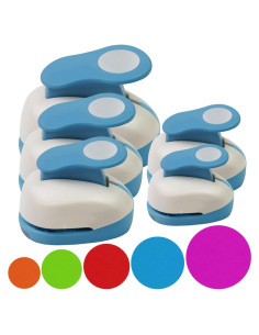 Set de 5 Perforadoras de Papel Circulares ECOHU - 0.76 a 5.08 cm