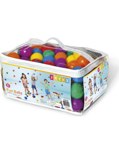 Conjunto de 100 Pelotas de Colores Intex Fun Ballz