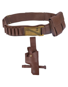Cinturón de Cosplay Star Wars Han Solo Ajustable de Cuero