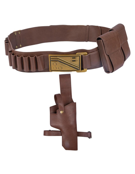Cinturón de Cosplay Star Wars Han Solo Ajustable de Cuero