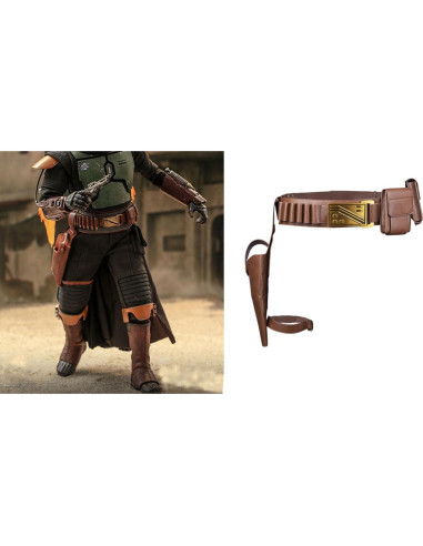 Cinturón de Cosplay Star Wars Han Solo Ajustable de Cuero