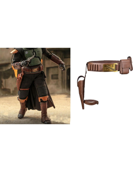 Cinturón de Cosplay Star Wars Han Solo Ajustable de Cuero