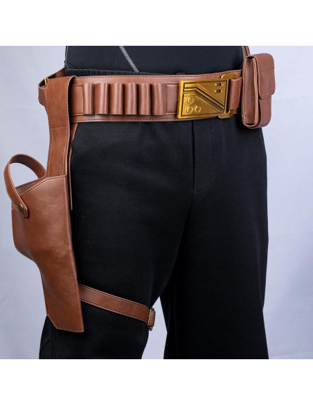 Cinturón de Cosplay Star Wars Han Solo Ajustable de Cuero