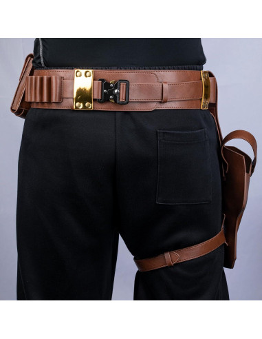 Cinturón de Cosplay Star Wars Han Solo Ajustable de Cuero