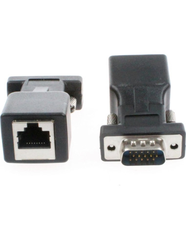 Adaptador VGA a RJ45 NOYITO 15 Pin HD 720P 1080P (Paquete de 2)