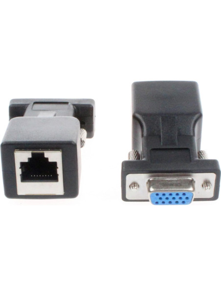 Adaptador VGA a RJ45 NOYITO 15 Pin HD 720P 1080P (Paquete de 2)