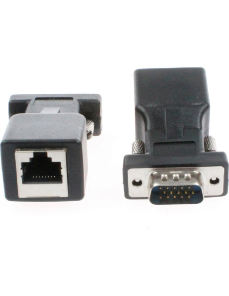 Adaptador VGA a RJ45 NOYITO 15 Pin HD 720P 1080P (Paquete de 2)