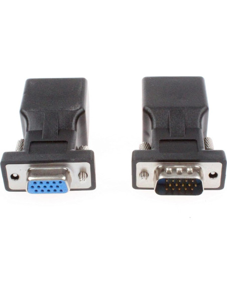 Adaptador VGA a RJ45 NOYITO 15 Pin HD 720P 1080P (Paquete de 2)