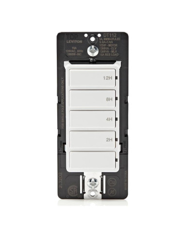 Interruptor Temporizador Cuenta Regresiva Leviton 15A 2-4-8-12h