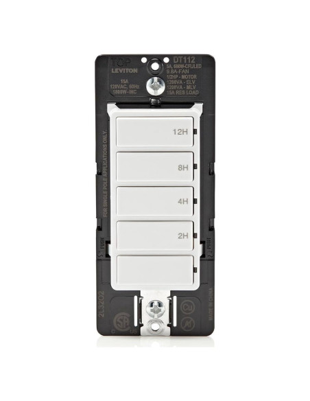 Interruptor Temporizador Cuenta Regresiva Leviton 15A 2-4-8-12h