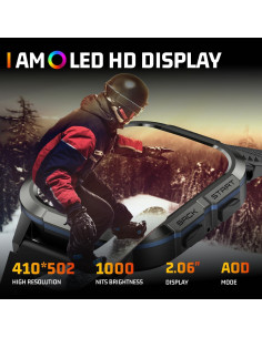 Reloj Inteligente Militar Paybay 2.06" AMOLED Bluetooth IP68 2