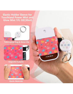 Pack de 4 Fundas Elásticas Beautyflier para Spray 30ml Corazón 2