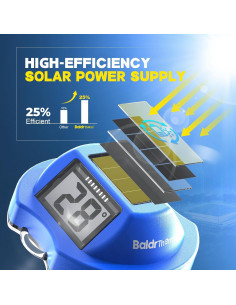 Termómetro de piscina digital flotante BaldrTherm azul solar 2