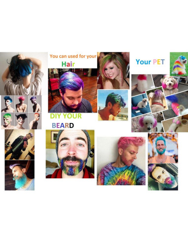 Tiza para Cabello Temporal JOYOUS 10 ml Color Dorado No Tóxica