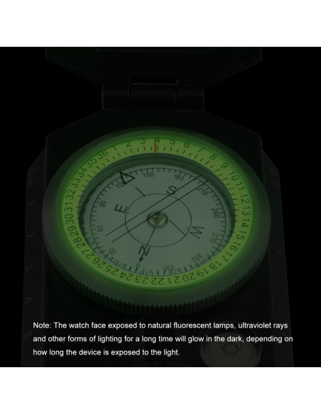 Brújula Militar JYEASTZ con Clinómetro y Lente Ajustable