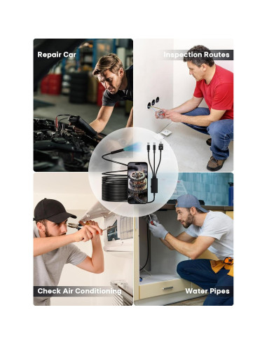 Cámara Endoscópica VYNCS 4 en 1 HD 1080P 5m IP67