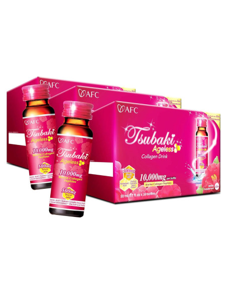 Bebida de colágeno Tsubaki Ageless 10,000mg + Jalea Real 500mg