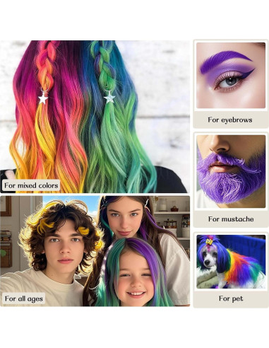 Cera de Color Temporal para Cabello Afmicat - Azul 12.7cm