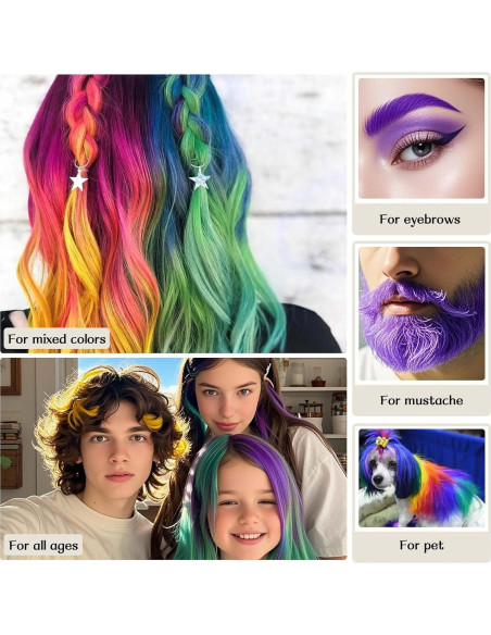 Cera de Color Temporal para Cabello Afmicat - Azul 12.7cm Cera de Color Temporal para Cabello Afmicat - Azul 12.7cm