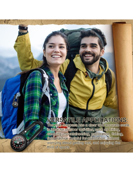 Brújula Magnética Kanayu Mini de Bolsillo 24 Piezas