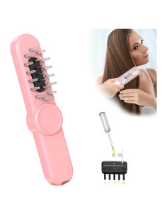 Aplicador de Aceite para Cabello LIUQIJIA 2-en-1 Rosa