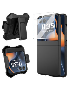 Funda delgada Haeuorey para Motorola Razr 2025/2024 con Clip