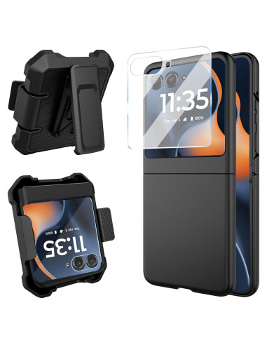 Funda delgada Haeuorey para Motorola Razr 2025/2024 con Clip